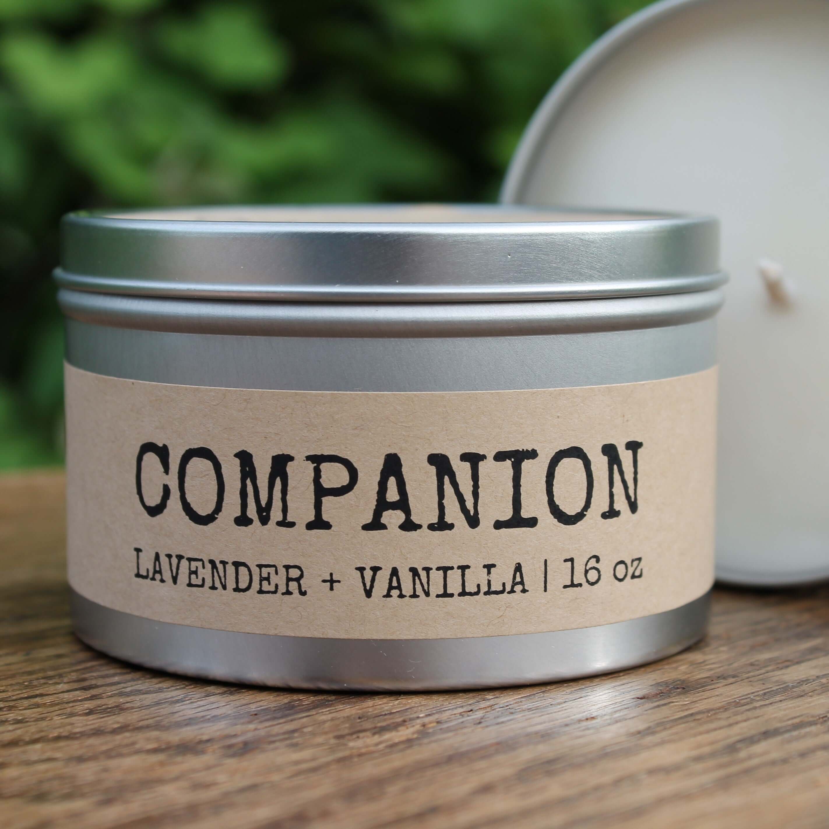refillable soy candle, companies that donate to non-profits, companion soy candle, lavender soy candle, vanilla soy candle, companion 16 oz candle, long lasting candles, candles with a strong throw